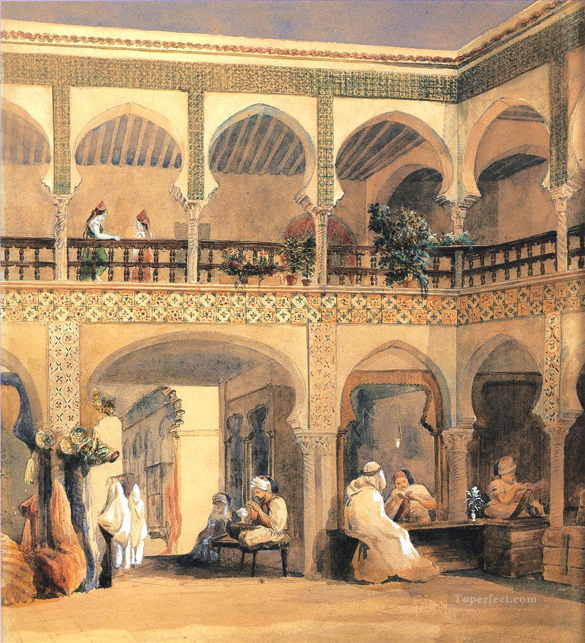 Bazar en Orleans romántico Theodore Chasseriau Pintura al óleo
